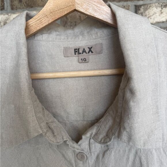 Flax Skyline Blouse - Sleeveless Linen Blouse Size 1G - Picture 4 of 10